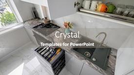  Presentation with kitchen furniture - Presentation consisting of high-angle-view-to-white background and a gray colored foreground