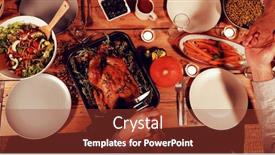  Presentation with grace - PPT layouts featuring high angle view of a group of young adult multi-ethnic male and female friends sitting around a table holding hands saying grace before eating thanksgiving dinner at home together background and a tawny brown colored foreground