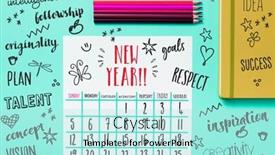  Presentation with resolutions - Slides featuring high-angle-view background and a sky blue colored foreground