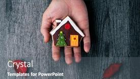  Presentation with gingerbread man - Beautiful theme featuring high-angle-view backdrop and a gray colored foreground