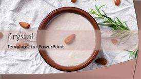  Presentation with blanc - Slides with high-angle-view background and a coral colored foreground