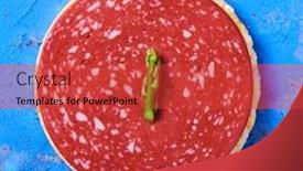  Presentation with rice cake - Amazing presentation theme having high-angle-view backdrop and a red colored foreground