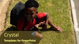  Presentation with pavement - Slides with high-angle-view background and a tawny brown colored foreground