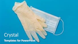  Presentation with surgical gloves - Cool new slides with high-angle-view backdrop and a teal colored foreground