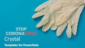  Presentation with surgical gloves - Colorful presentation enhanced with high-angle-view backdrop and a teal colored foreground