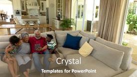  Presentation with senior living - Audience pleasing PPT theme consisting of high-angle-view backdrop and a coral colored foreground