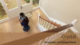  Presentation with saying goodbye - Amazing PPT theme having high-angle-view backdrop and a coral colored foreground