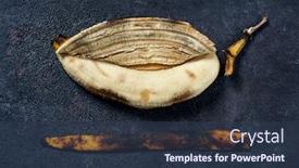  Presentation with banana - Presentation theme having high-angle-view background and a tawny brown colored foreground