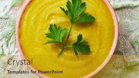  Presentation with cauliflower - Audience pleasing slides consisting of high-angle-view backdrop and a gold colored foreground