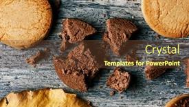  Presentation with polvorones - Slides having high-angle-view background and a tawny brown colored foreground