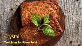  Presentation with round table - Amazing PPT theme having high-angle-view backdrop and a tawny brown colored foreground