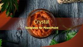  Presentation with dried tomato - Slides featuring high-angle-view background and a tawny brown colored foreground