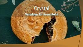  Presentation with dark green - Theme having high-angle-view background and a ocean colored foreground