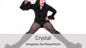  Presentation with free police - Beautiful PPT theme featuring high boots and police backdrop and a light gray colored foreground