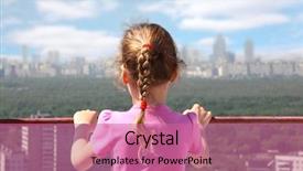  Presentation with roof - Audience pleasing slide deck consisting of high building look on city backdrop and a  colored foreground