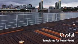  Presentation with urban buildings - Beautiful presentation theme featuring high buildings in lisbon backdrop and a wine colored foreground