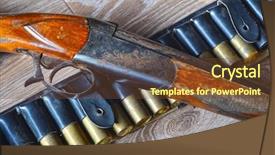  Presentation with hunting - Slides enhanced with high caliber - vintage hunting rifle background and a tawny brown colored foreground