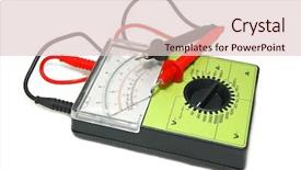  Presentation with voltmeter - Slides featuring voltage meter - voltmeter ampermeter background and a lemonade colored foreground