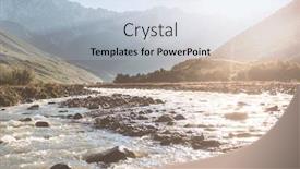  Presentation with mountains - Presentation design consisting of high-caucasus-mountains-svaneti-georgia background and a light blue colored foreground