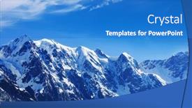  Presentation with mountains - PPT theme enhanced with high-caucasus-mountains-svaneti-georgia background and a teal colored foreground