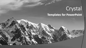 Presentation with mountains - Presentation theme with high-caucasus-mountains-svaneti-georgia background and a gray colored foreground