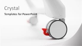  Presentation with brake - PPT theme enhanced with high-chair-plastic-wheel background and a white colored foreground