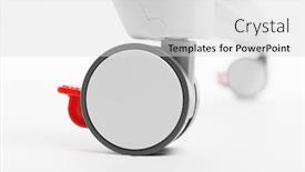  Presentation with brake - Beautiful presentation theme featuring high-chair-plastic-wheel backdrop and a light gray colored foreground