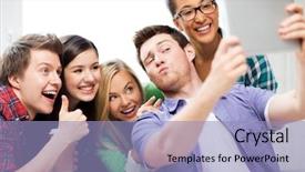  Presentation with technology students - Audience pleasing slide deck consisting of high class - technology concept - group backdrop and a light blue colored foreground