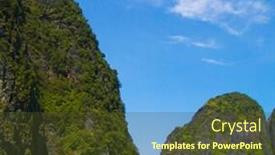  Presentation with heaven - Presentation theme having high cliff heaven horizon background and a tawny brown colored foreground