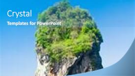  Presentation with tranquil - Amazing slides having high cliff tranquil bay backdrop and a teal colored foreground