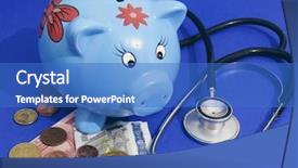  Presentation with piggy bank - Slide deck featuring high coast of health piggy background and a  colored foreground