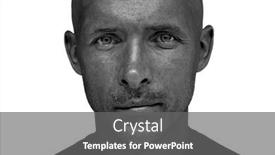  Presentation with black-man - PPT layouts with high-contrast-black-and-white and a gray colored foreground