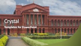  Presentation with india government - Slides featuring high court bangalore karnataka india background and a tawny brown colored foreground