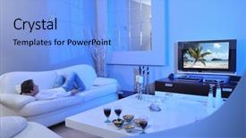  Presentation with definition - Cool new presentation theme with high definition - cute boy laying on sofa backdrop and a light blue colored foreground