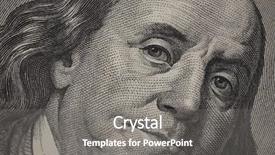  Presentation with definition - PPT theme featuring high definition benjamin franklin portrait background and a gray colored foreground