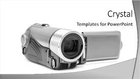  Presentation with definition - Colorful PPT theme enhanced with high-definition camera isolated backdrop and a white colored foreground