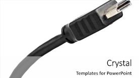  Presentation with definition - Audience pleasing presentation theme consisting of high definition hdmi cable isolated on a white background backdrop and a white colored foreground