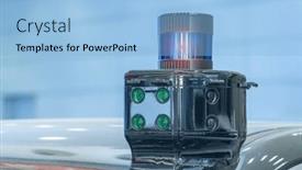  Presentation with self driving car - Slide deck featuring high-definition-lidar-and-camera background and a light blue colored foreground