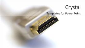  Presentation with definition - Amazing PPT theme having high definition multimedia plug closeup backdrop and a white colored foreground