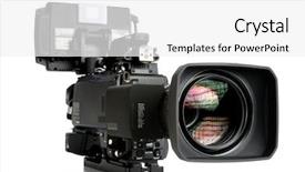  Presentation with definition - PPT layouts consisting of high definition video camera isolated background and a white colored foreground