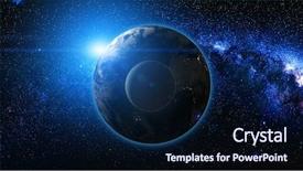  Presentation with space stars moon - PPT theme having nasa astronomy and science background and a navy blue colored foreground