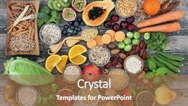  Presentation with seeds - Cool new presentation theme with high dietary fibre health food backdrop and a coral colored foreground