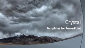  Presentation with ladakh - Presentation design featuring high dynamic range image of himalayan lake kyagar tso ladakh india background and a gray colored foreground