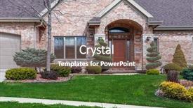  Presentation with house fly insect close up - Slide set featuring high end - close up suburban house background and a violet colored foreground