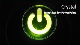  Presentation with power button - PPT layouts with high end - power button background and a black colored foreground