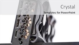  Presentation with hardware computer - Slide deck featuring high-end-graphics-card-computer background and a light gray colored foreground