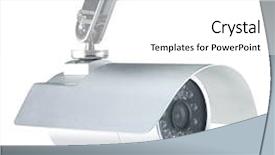  Presentation with camera security - Amazing theme having high end security camera isolated backdrop and a white colored foreground