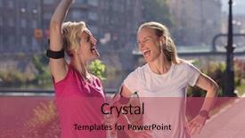  Presentation with good morning couple bed - Beautiful theme featuring high energy - jogging friends couple congratulate backdrop and a red colored foreground