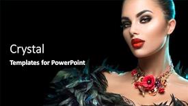  Presentation with gothic - Cool new PPT layouts with girl portrait with trendy goth backdrop and a black colored foreground