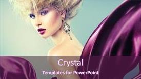  Presentation with glamour - Cool new PPT theme with flatter - high fashion model girl portrait backdrop and a wine colored foreground